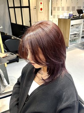 エリマ 調布(elima) 調布レディースロングレイヤーイルミナカラーボルドー30代
