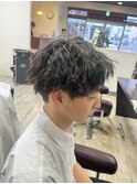 縦落ちツイストパーマ