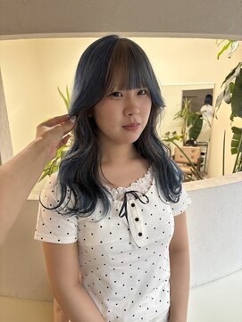 ウィットサークル(wit circle) 薄めブルー×ペールブラウンのデザインカラー