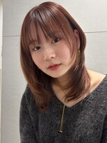 トリッカ シブヤ(TRICCA SHIBUYA)&nbsp;レイヤー/顔周り/小顔カット/暖色ブラウン/艶カラーブリーチなし