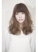 ゴールドアッシュ☆クリープパーマ　セミロング