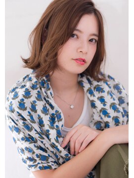 マリアバイアフロート(Maria by AFLOAT) 大人かわいい外ハネボブ似合わせカットブルージュグレージュ