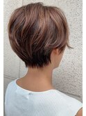 大人可愛いショートヘア 黒髪アッシュ  20代30代40代