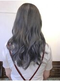ロングウェーブ/グレージュカラー/20代/30代