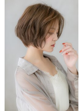 カバーヘア ブリス 川口(COVER HAIR bliss) センターパート大人フェミニン小顔ボブルフY川口20代30代40代