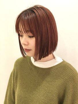 キュエム(Cuem) 【Cuem菅原】平行ストレートぷつっとボブカシスカラー