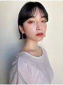 暗髪透明感×大人ショートボブ×ナチュラルボブ×ミニボブ