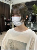 △小顔カットショートウルフレイヤーカットオリーブグレージュ