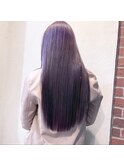 ラベンダー×ケアブリーチ×髪質改善カラー×さらツヤロング