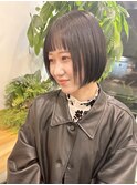 大人ラフウェーブ外ハネボブダークブラウンスウィングショート