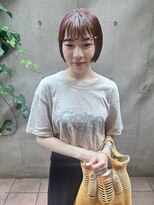 ジェノ(JENO by apish) ショートのナチュラルパーマ!斜めバング!