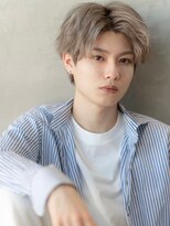 イオ 本厚木(io)&nbsp;アップバングハイトーンセンターパートメンズカットイメチェン