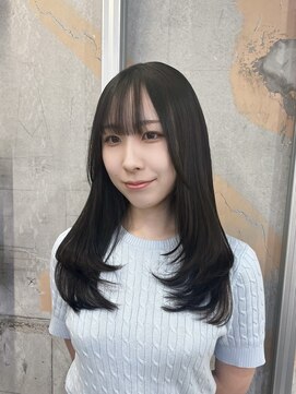 イオエ 梅田(ioe) ダブルカラー/大人ボブ/黒髪スタイル/髪質改善/縮毛矯正