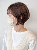 マロンベージュ似合わせカットフェザーショート_ba352521