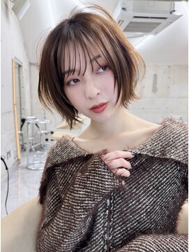 サイン 渋谷(SIGN) ハッシュカットレイヤーカットグレージュブリーチ無し