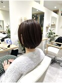 イメチェン/ブルーブラック/外ハネボブ/美髪/似合わせ