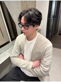 メンズカット/毛流れセンターパート