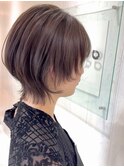 ショートウルフ/ブラウンカラー/Aujuaトリートメント
