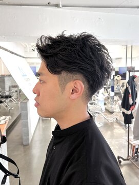 マカロニコースト(macaroni coast) メンズツーブロックショートメンズパーマショート