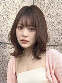 マロンベージュくびレイヤー☆ハッシュカット