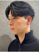 センターパートニュアンスパーマ