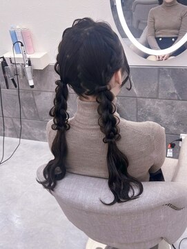 ヘア サロン クラン ソア 心斎橋店(hair salon clan soar) 編みおろしツイン／心斎橋ヘアセット