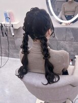 ヘア サロン クラン ソア 心斎橋店(hair salon clan soar) 編みおろしツイン/心斎橋ヘアセット