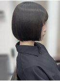 コンパクトボブ/ぱつっとボブ/顎ラインボブ/ぱっつん前髪