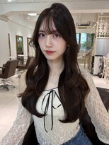 フォルテ 表参道店(FORTE)&nbsp;チョコブラウン/レイヤーカット/くびれ巻き/韓国ヘア/表参道