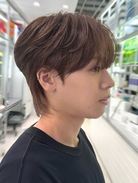 ノラキチジョウジ(NORA KICHIJOJI) ラウンドマッシュウルフくびれツーブロック毛流れセンターパート