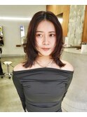 レイヤーカット/オリーブグレー/クラゲヘアー/小顔/柏駅