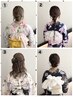 【夏祭り】浴衣着付け+浴衣ヘアアレンジ 写真のスタイルから選択