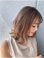 ヘアーサロン クスキ(hair salon KUSUKI) 前下がりの外はねスタイル☆　ブリーチ2回