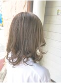 ミディボブ/アッシュベージュ/20代30代40代/姪浜