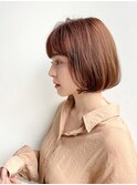 大人ショートボブ前髪あり内巻き丸顔面長逆三角絶壁ひし形K03-27