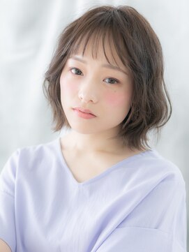 ドクターズサロン LAB 小山店 オン眉グレージュアッシュゆるふわ巻きボブc小山20代30代40代