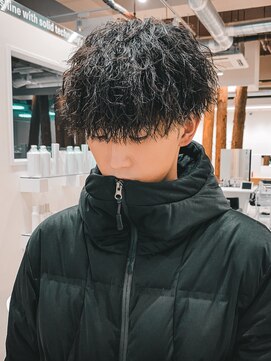 ルースト 渋谷店(ROOST) 波巻きマッシュパーマ束間ハイライト/ツイストスパイラルパーマ