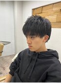 ベリーショートアッシュブラックマッシュメンズカット所沢練馬