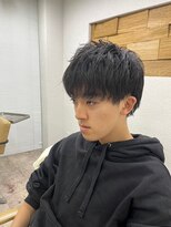 アジールヘア 所沢プロペ通り店(agir hair)&nbsp;ベリーショートアッシュブラックマッシュメンズカット所沢練馬