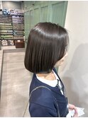 大人かわいい/ボブ/地毛風カラー/グレージュ/ハイライトカラー