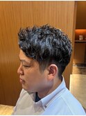 銀座　個室　理容室　メンズパーマ　ナチュラルパーマ