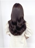 ココアラベンダー/ピンクラベンダー/艶髪ロング/韓国風