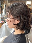 ナチュラルくせ毛風パーマボブ