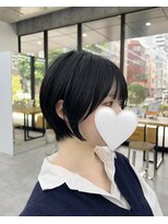 ビューブルー 亀戸錦糸町(VIEW BLUE)&nbsp;美髪シアーカラーピンクブラウンショートカット切りっぱなしボブ