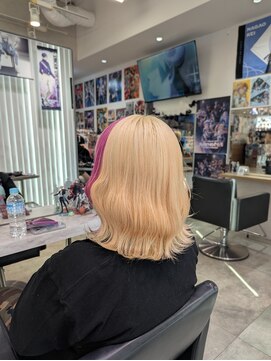 トーキョー オタクヘアー(TOKYO OTAKU HAIR) アイプリ キュアズキューン/抜きっぱなし/ピンク/ブロックカラー