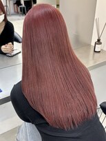 ラック 表参道(LUCK)&nbsp;ピンクブラウン/ ボルドー/ツヤ髪スタイル/ ブリーチ