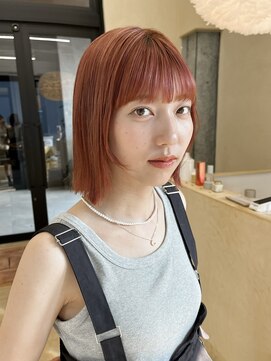 スニュウ(snuw) 【snuw_ayano】オレンジベージュ/ボブ