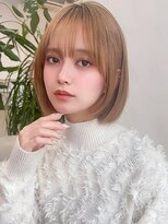 アグ ヘアー エレナ 佐世保店(Agu hair elena)&nbsp;《Agu hair》前下がり小顔ボブ×numberA.アクアバームセラム