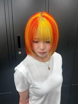 セクションカラー/ケアブリーチカラー/デザインカラー/姫ウルフ