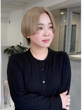 エルサリープアネックス 神戸三宮(Elsaleap annex) 【ショートカット/ボブ】ハンサムショート×ミルクティー